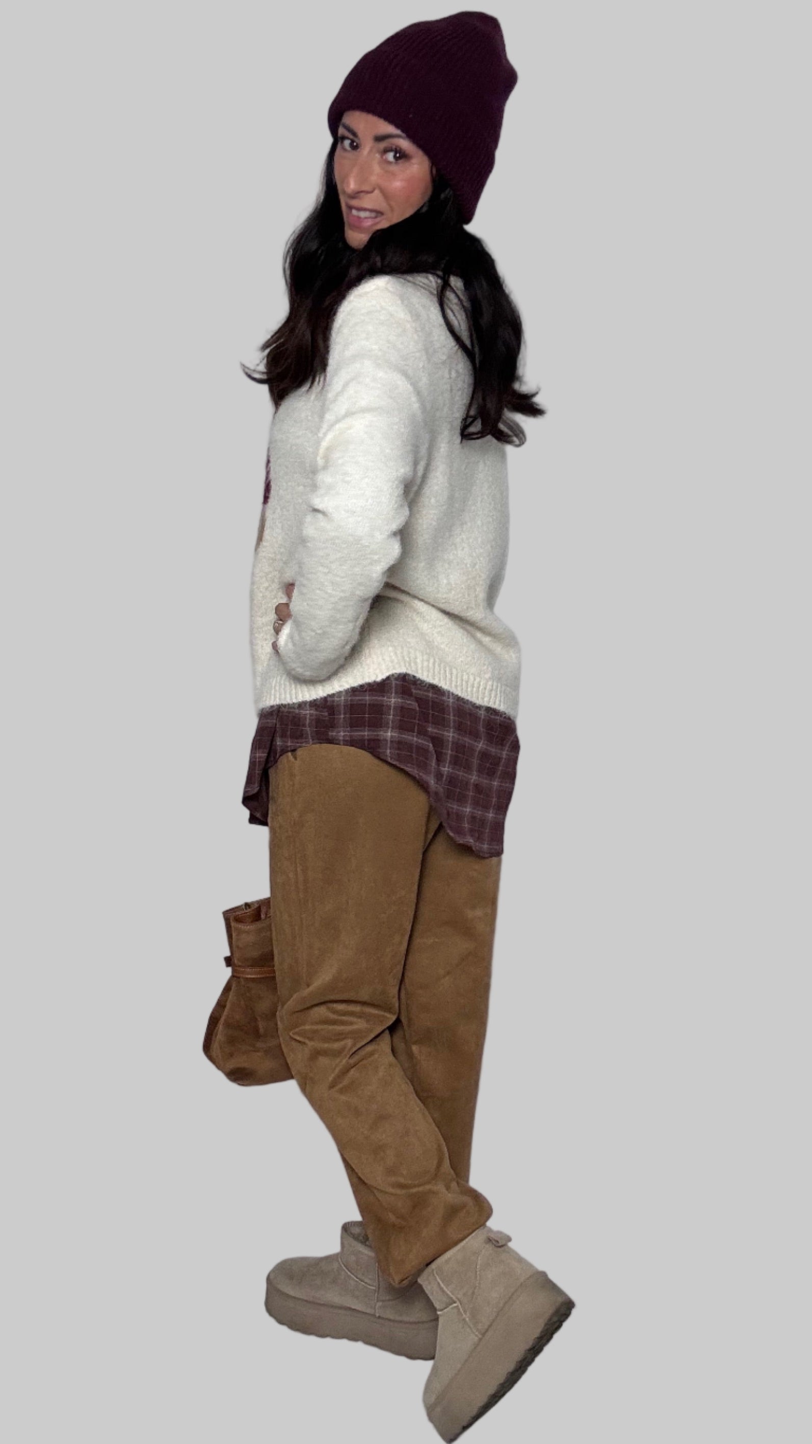 Pantalone Kerry ecocamoscio tabacco