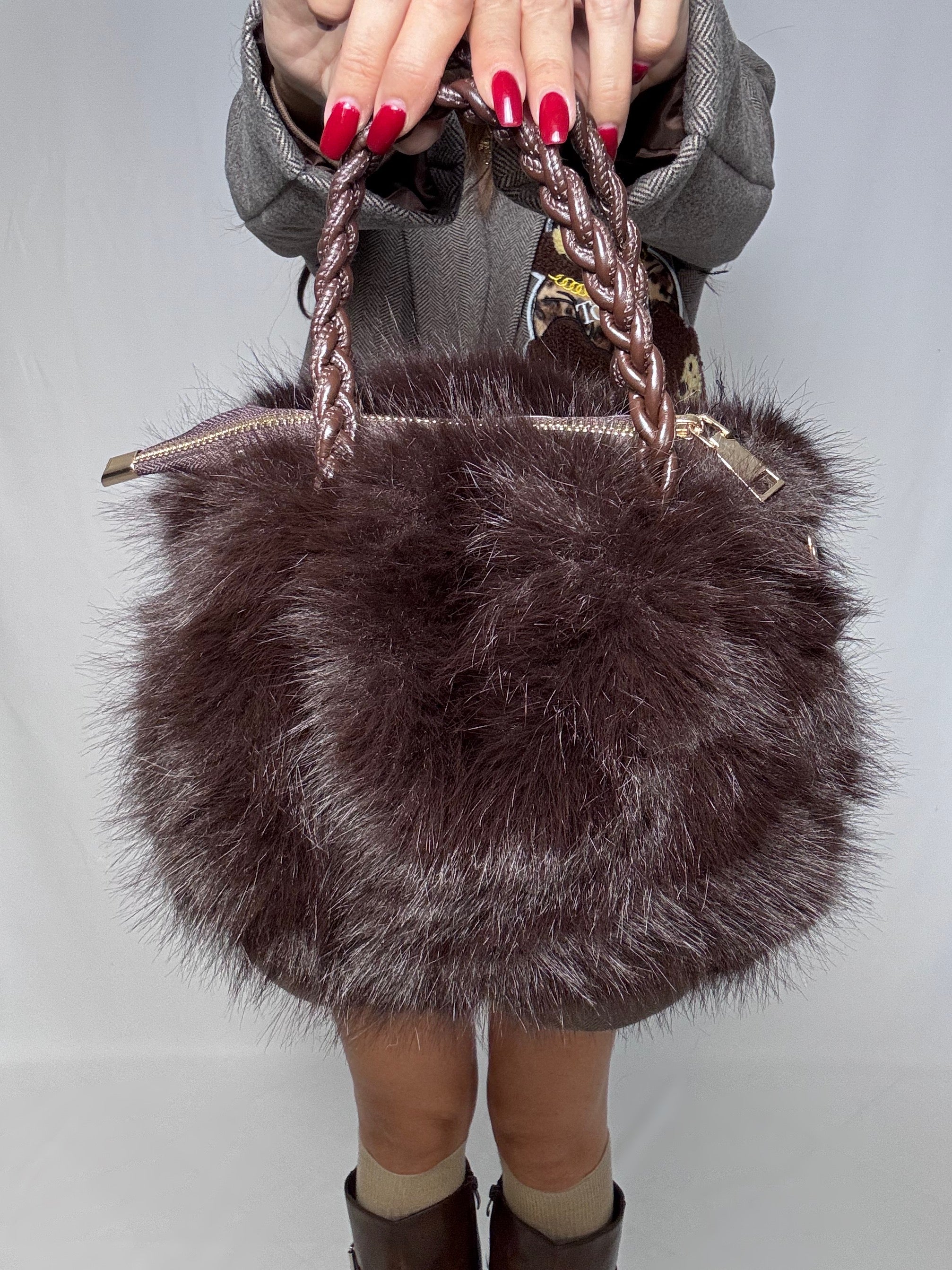 Borsa Fluffy caffè