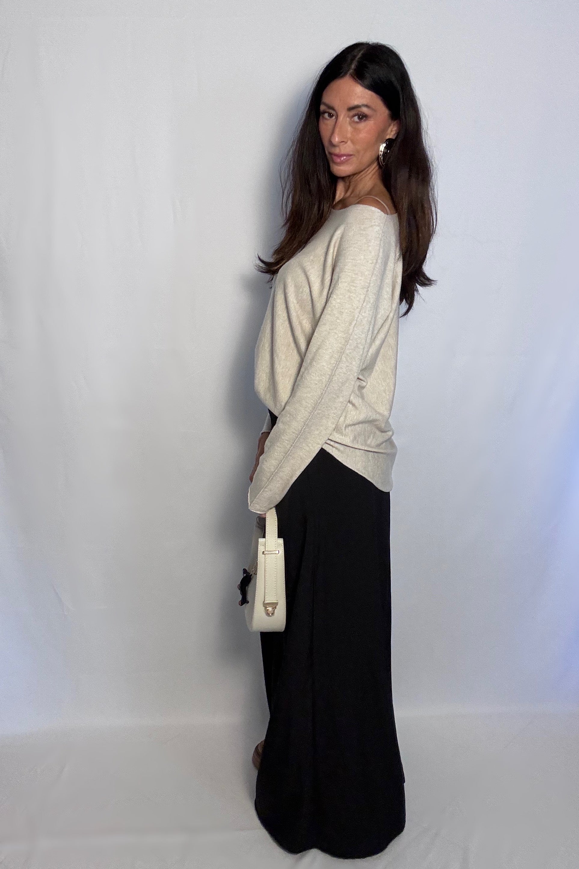 Pantalone Charlotte con cintura nero