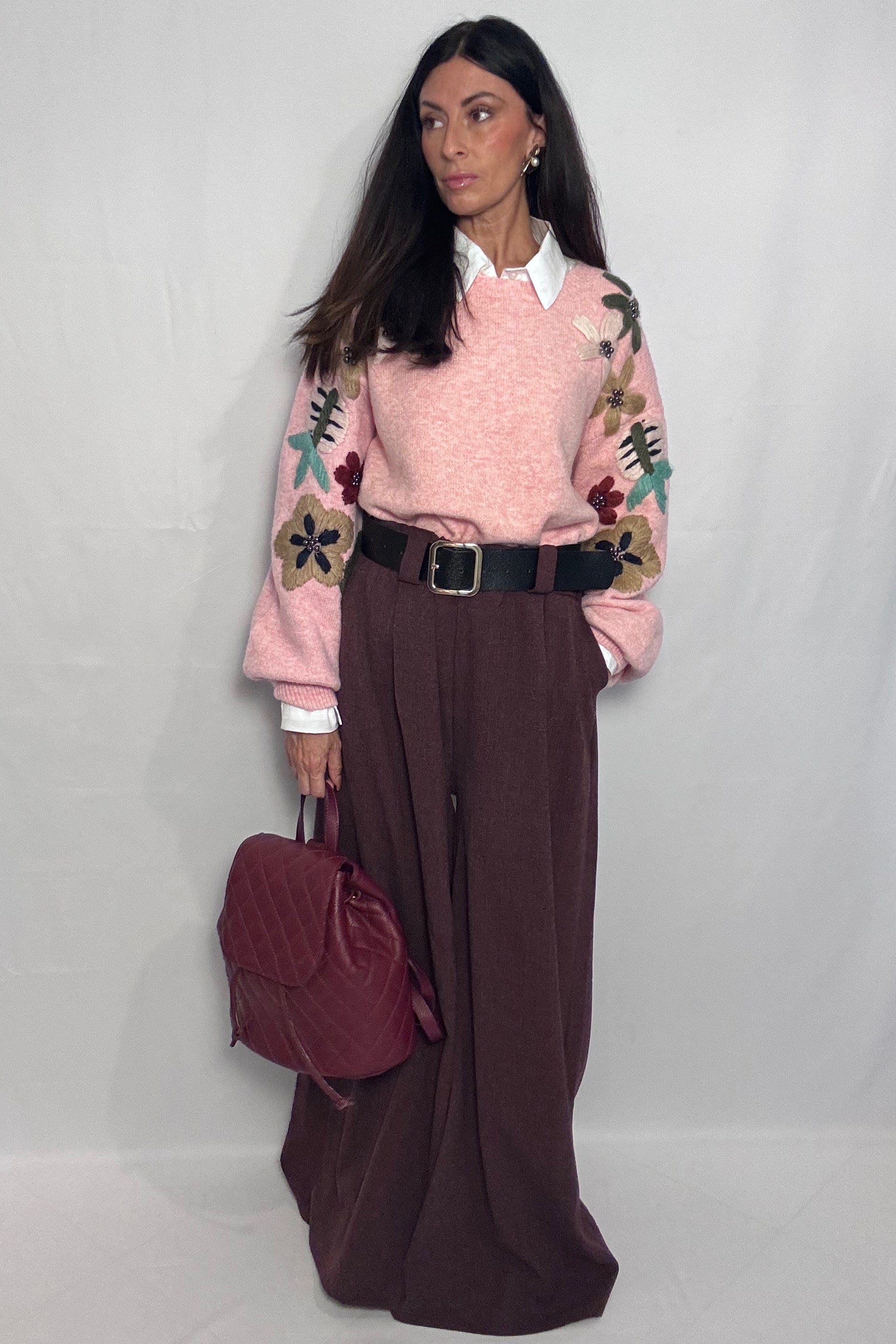 Pull Ricami (limited edition) rosa