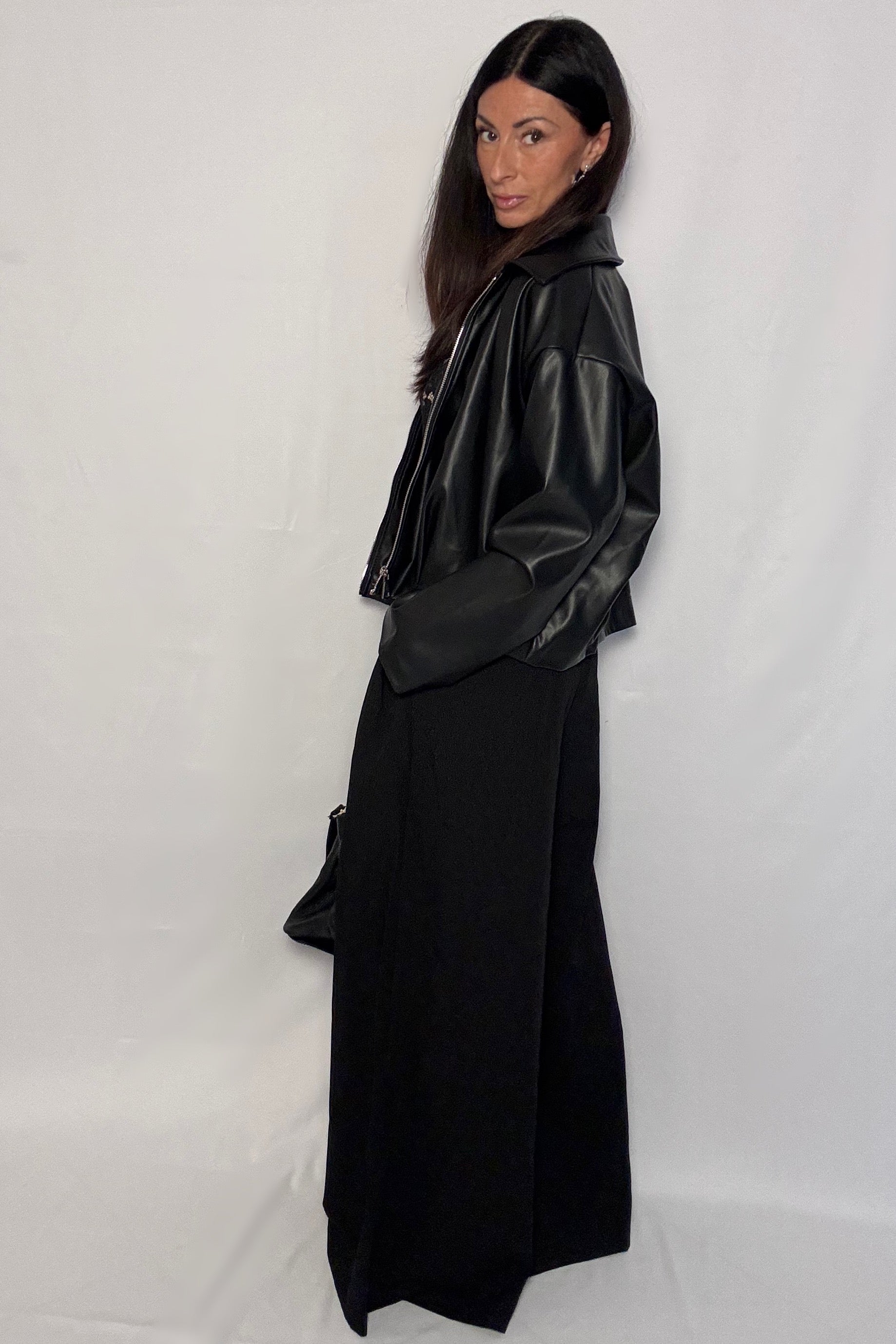 Pantalone Cameron con cintura nero