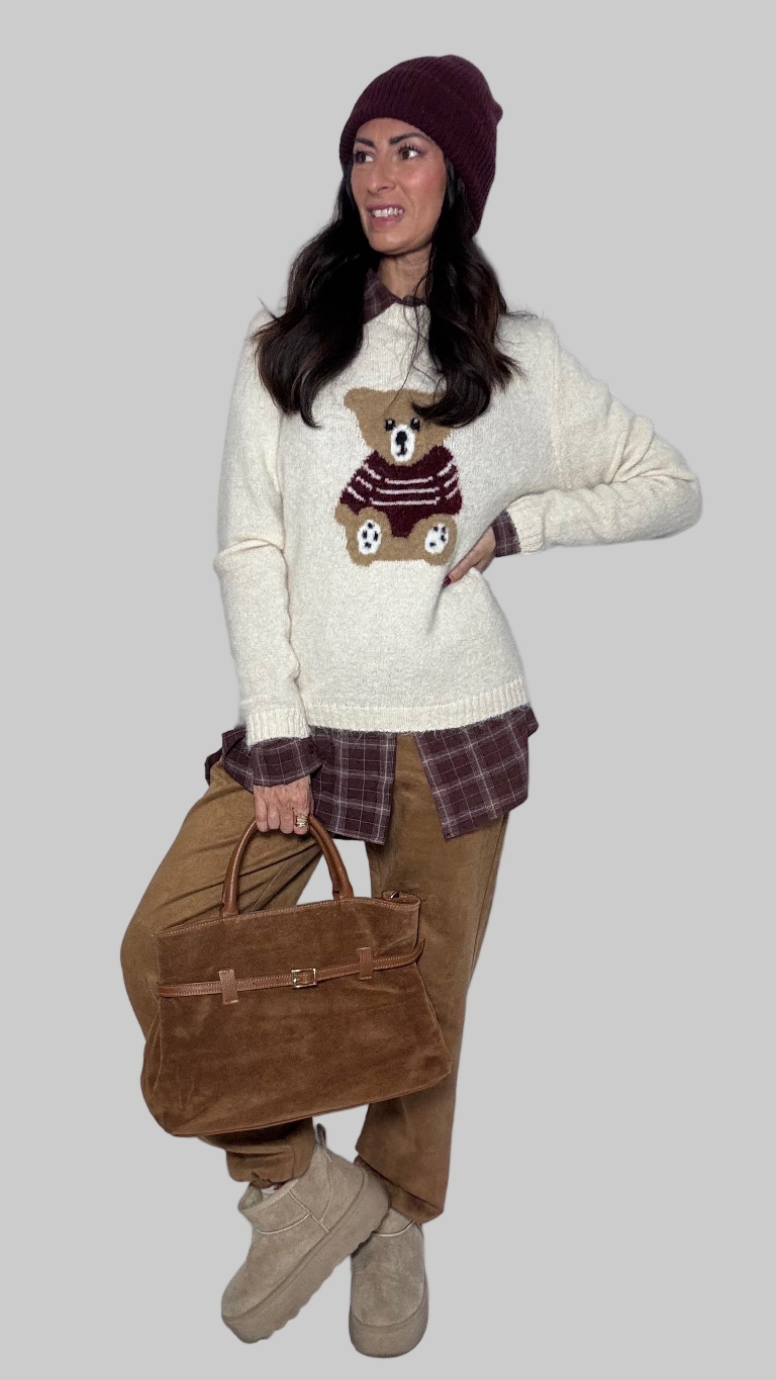 Pull Teddy beige