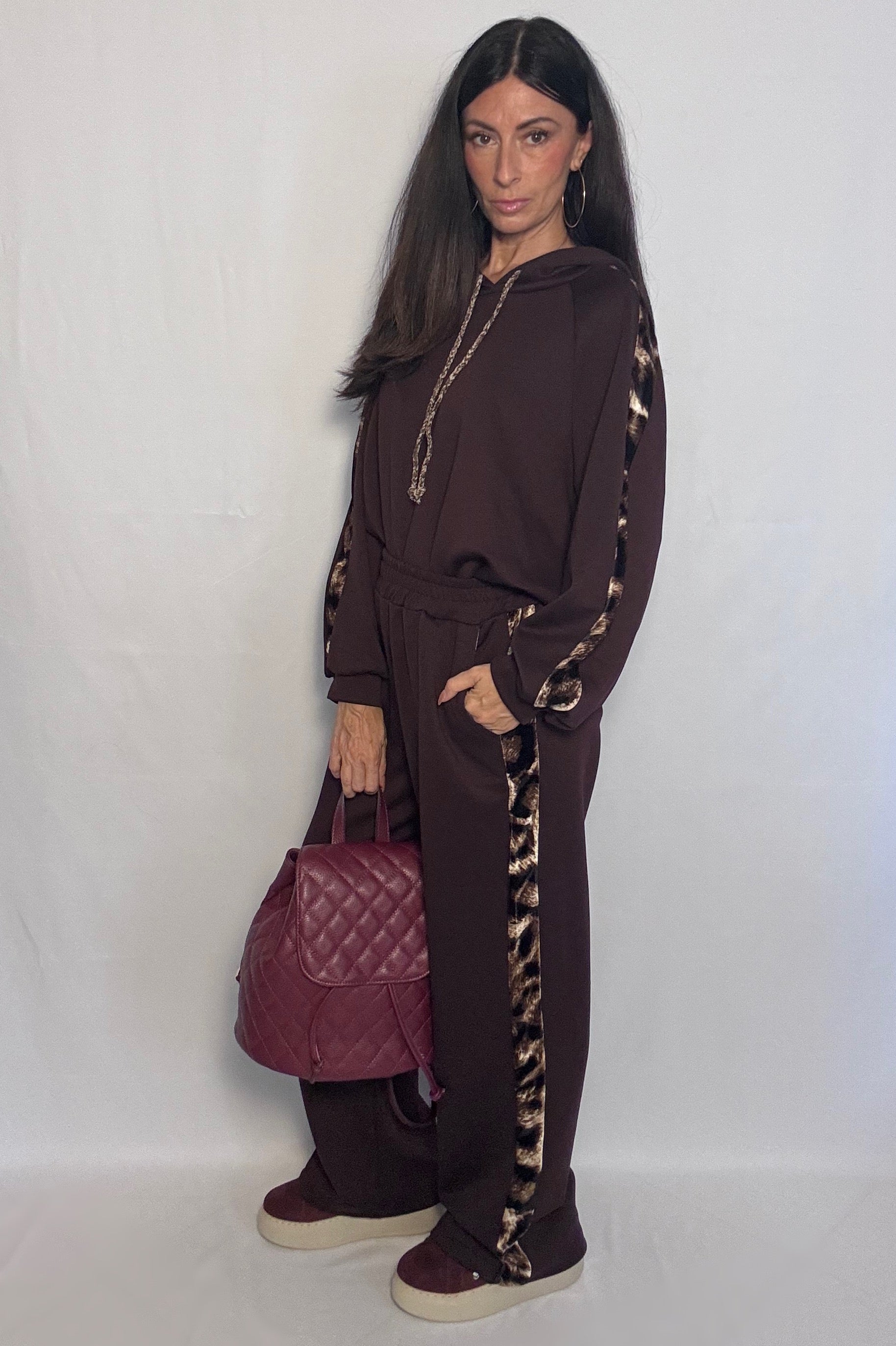 Felpa tuta sportiva Jane (limited edition) vino