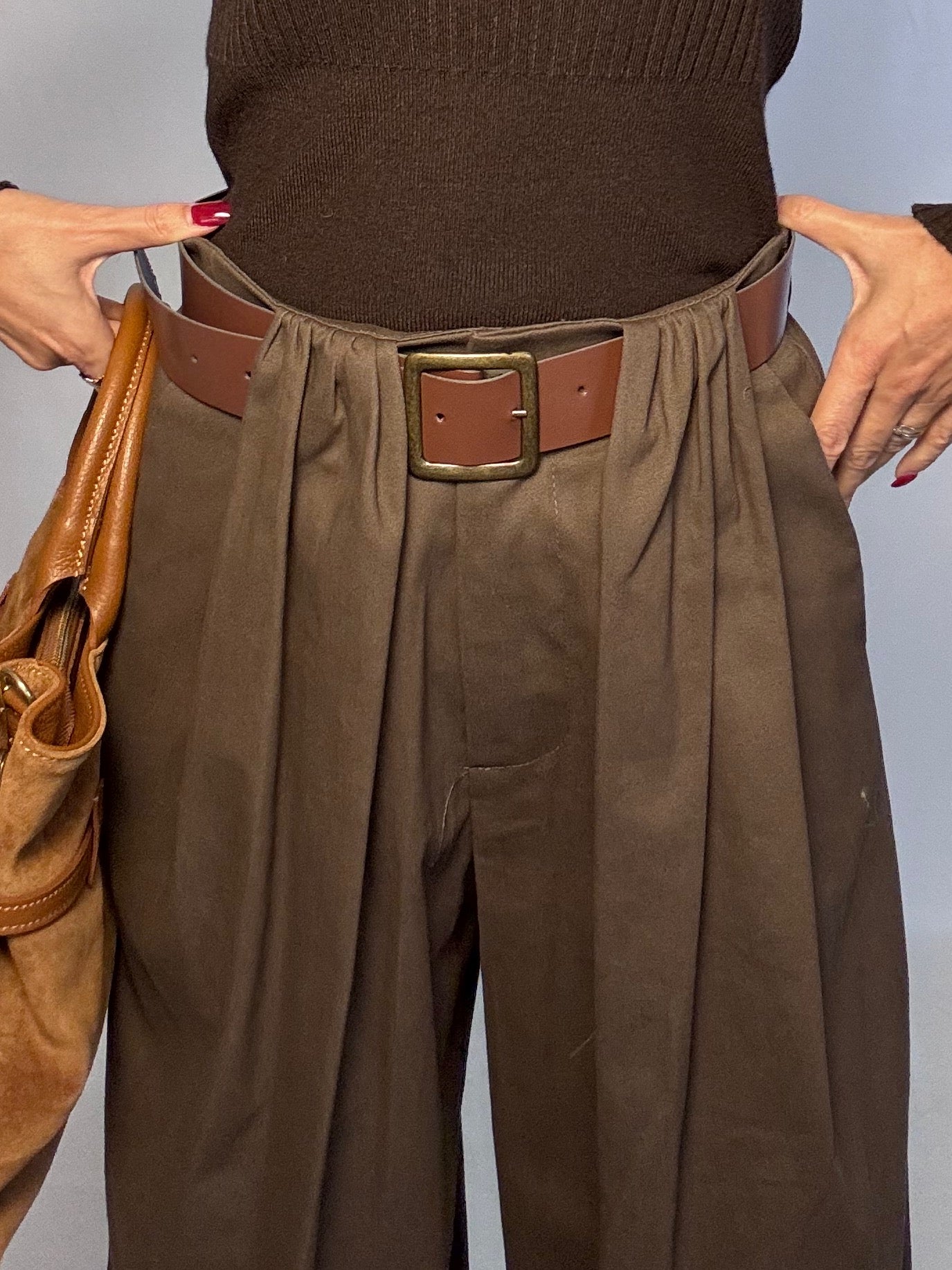 Pantalone West con cintura cioccolato