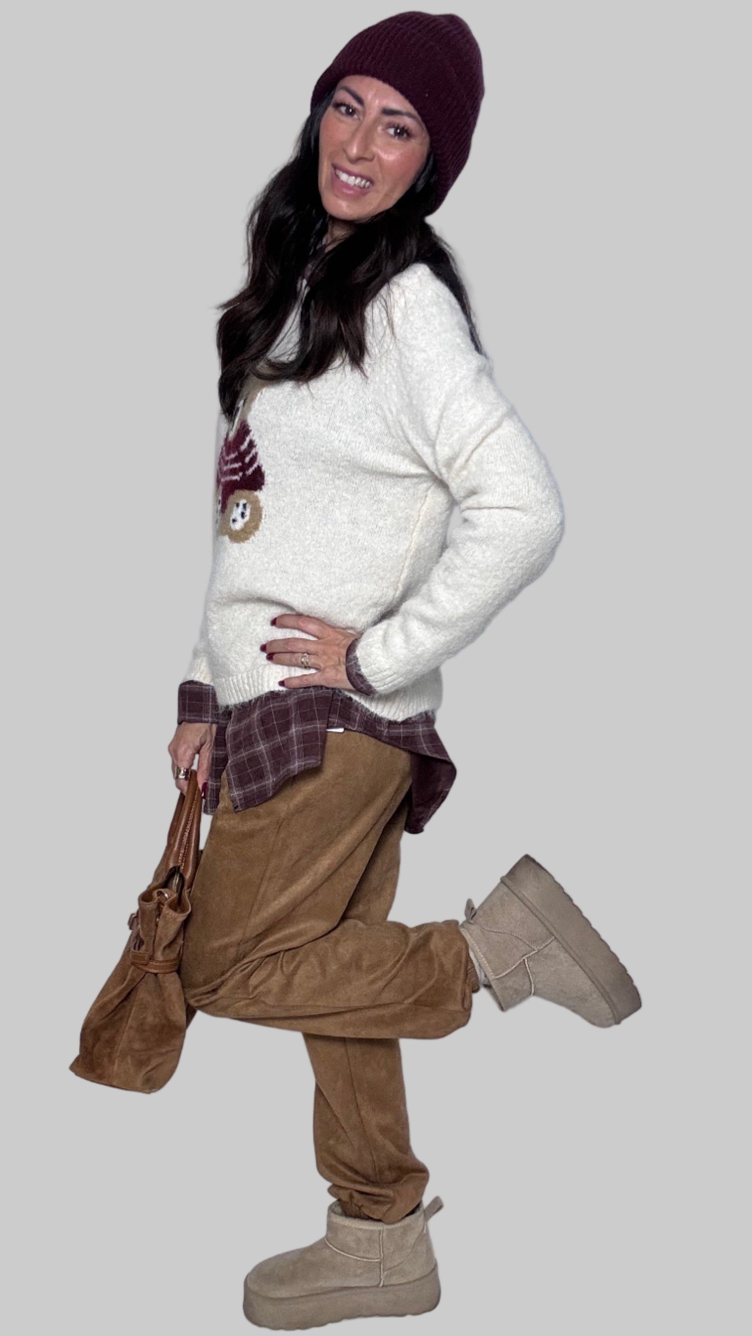 Pull Teddy beige