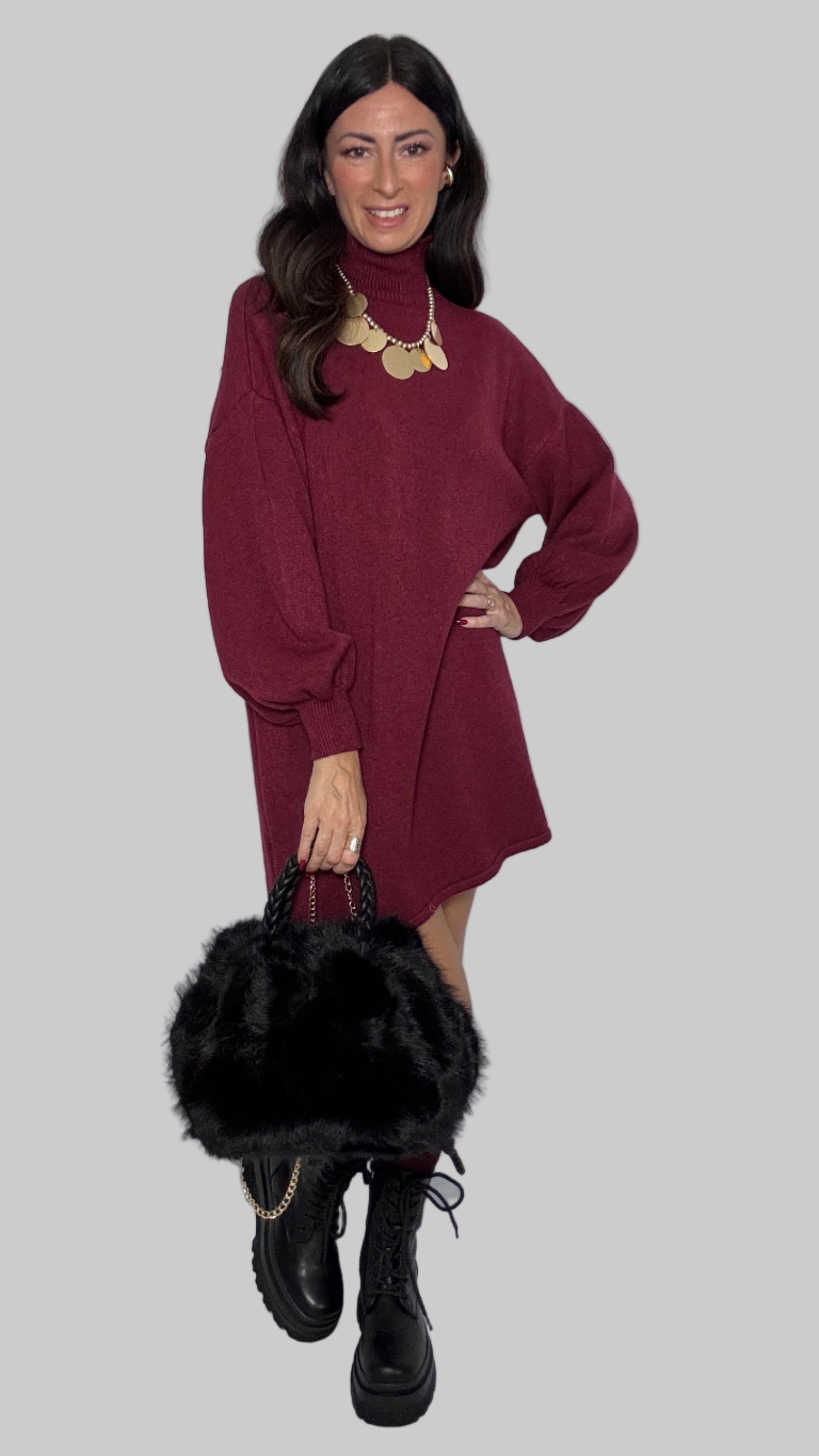 Abito in maglia Veronica vino