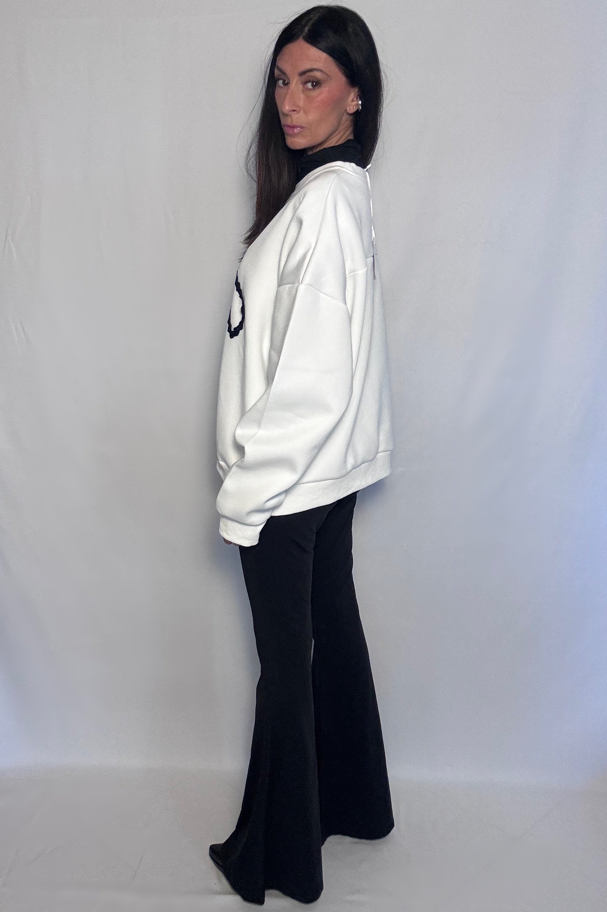 Pantalone a zampa nero