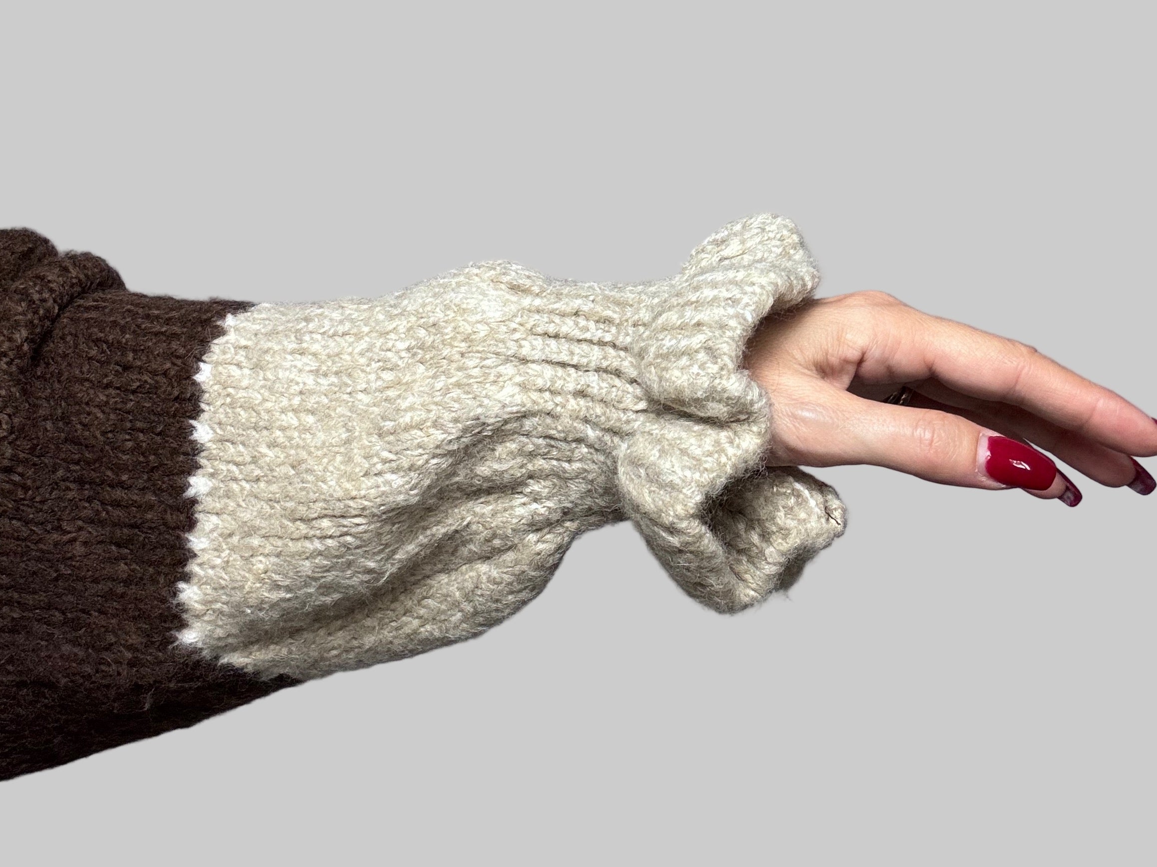Cardigan Patchwork cioccolato