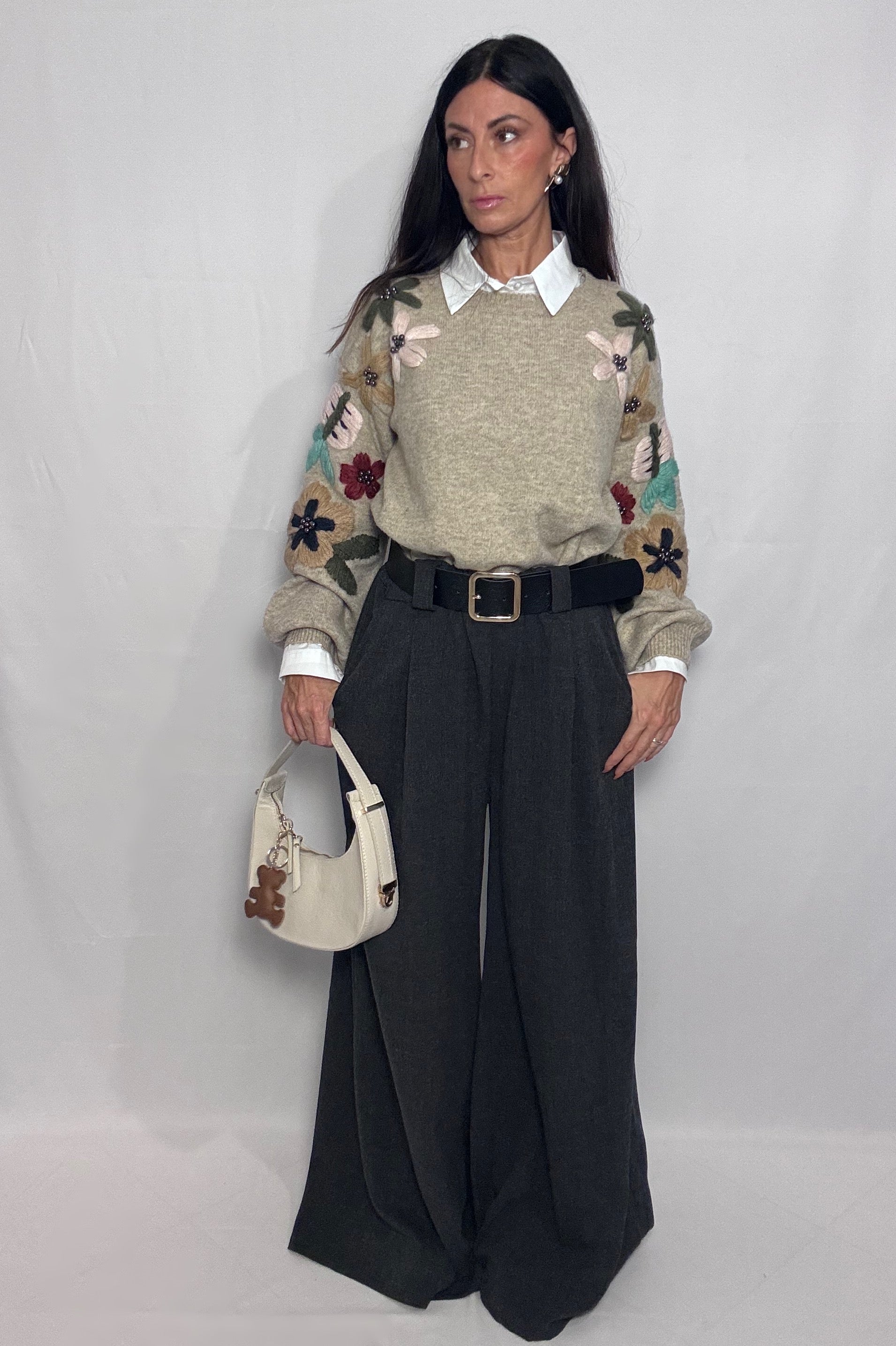 Pantalone Judy con cintura (limited edition) fumo