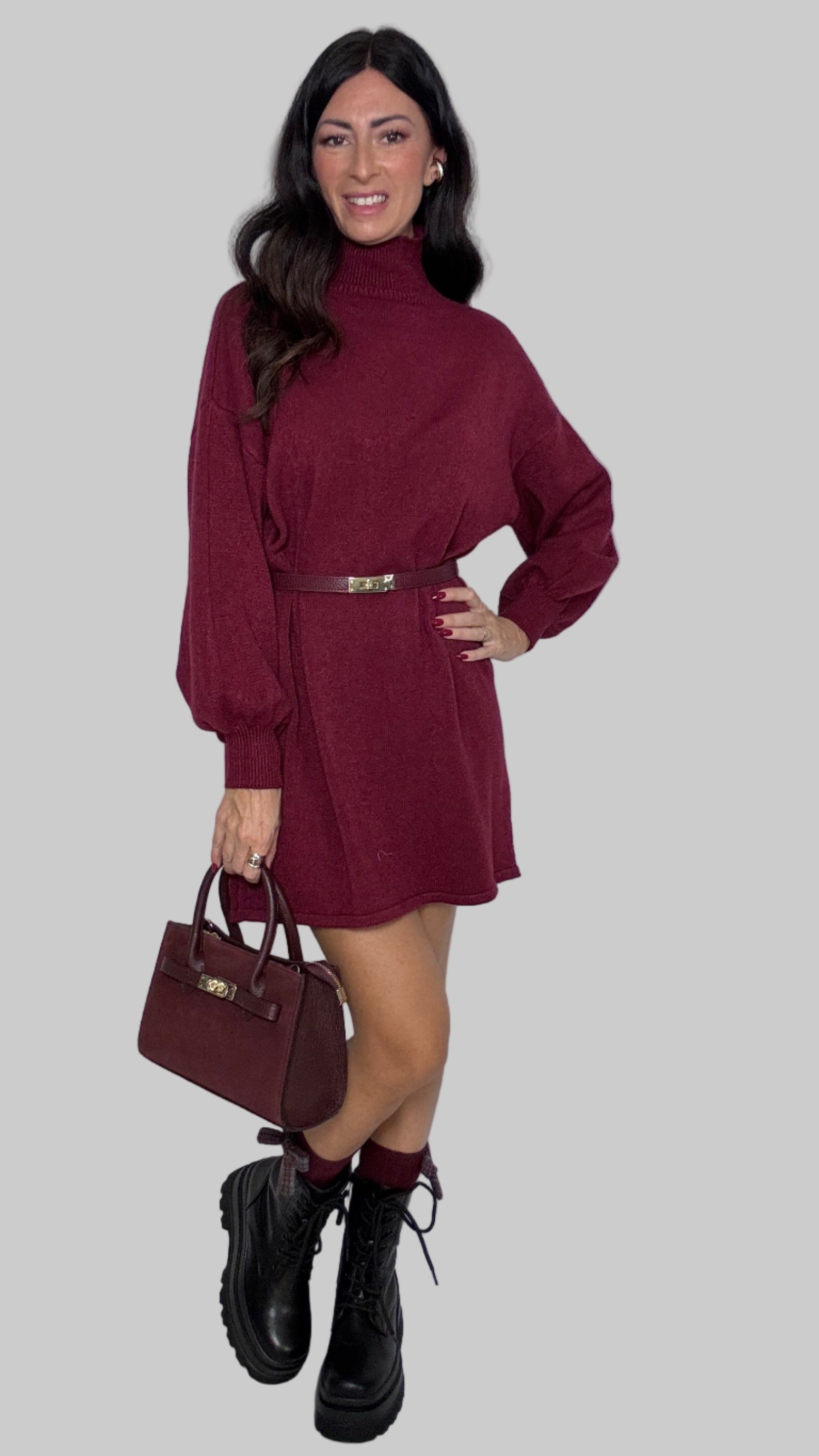 Abito in maglia Veronica vino
