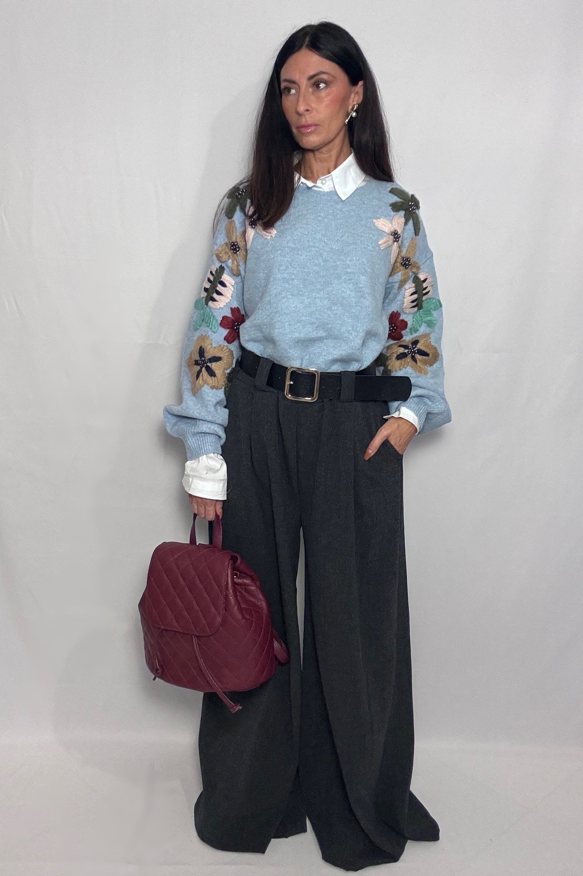 Pantalone Judy con cintura (limited edition) fumo