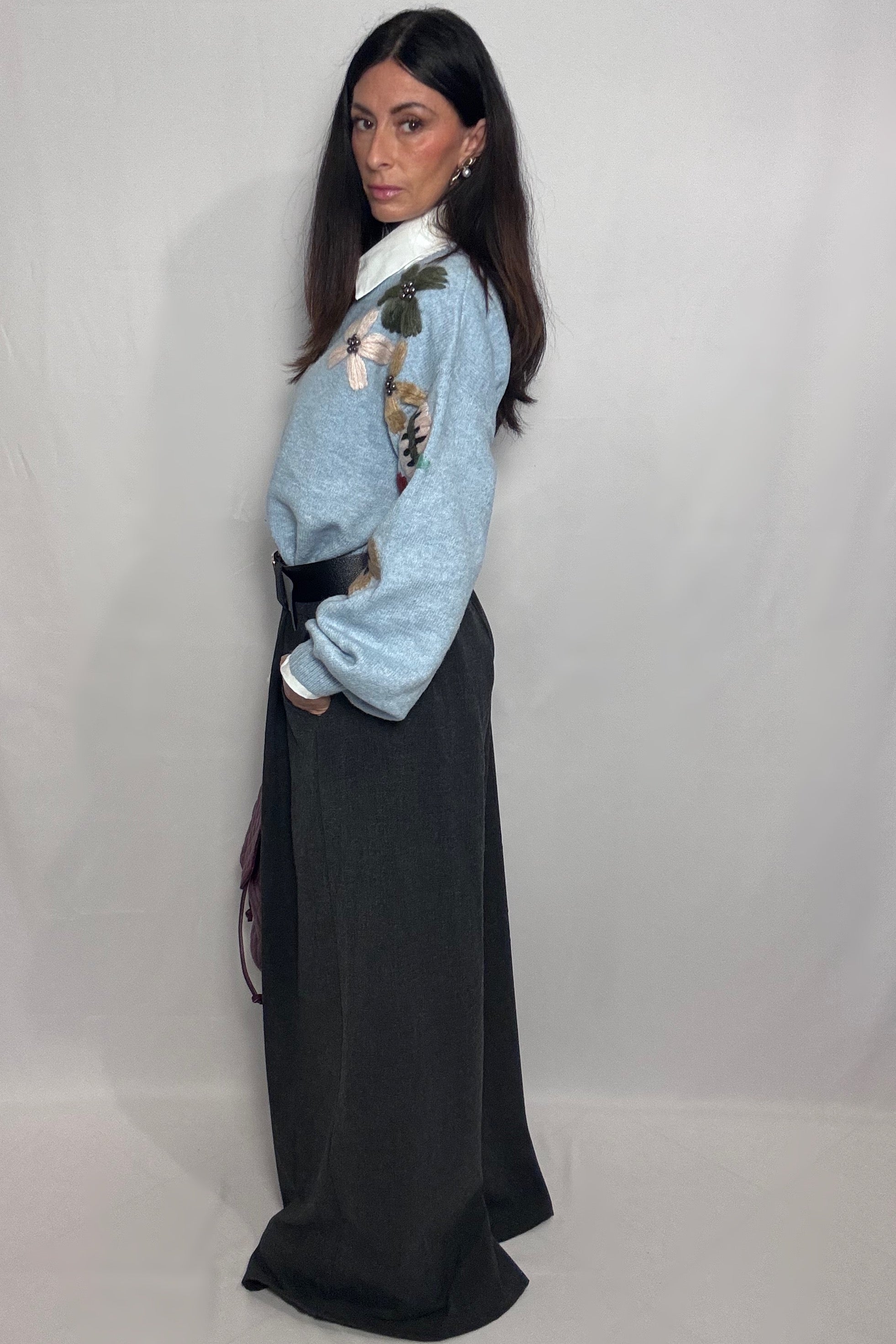 Pantalone Judy con cintura (limited edition) fumo