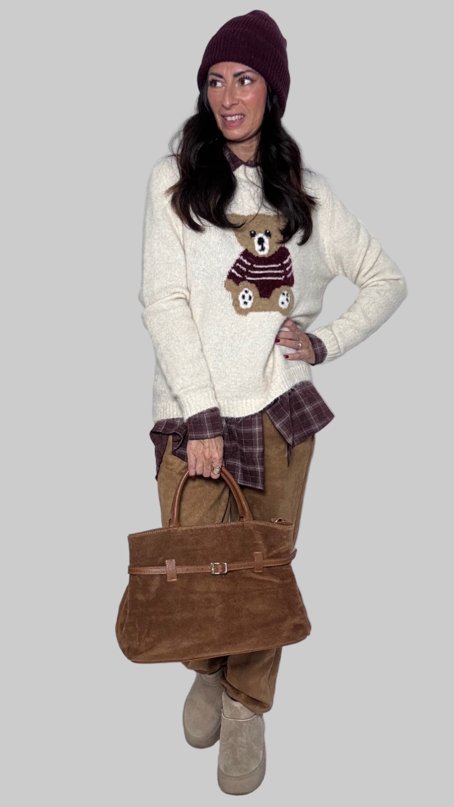 Pull Teddy beige
