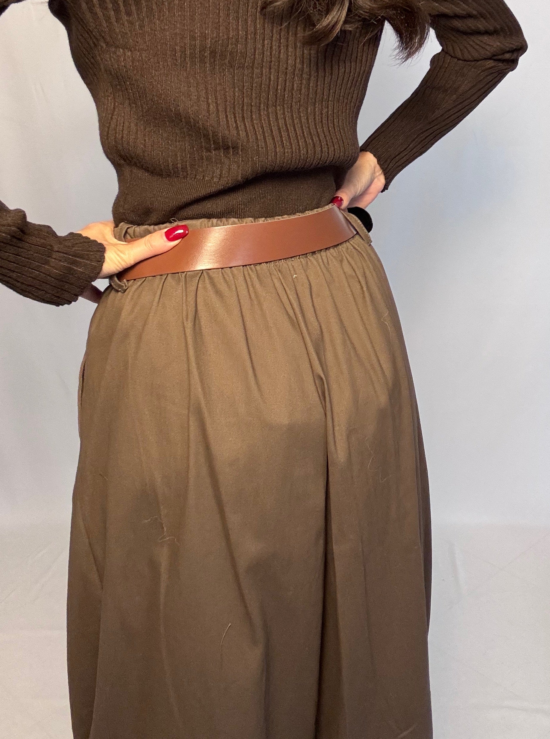 Pantalone West con cintura cioccolato
