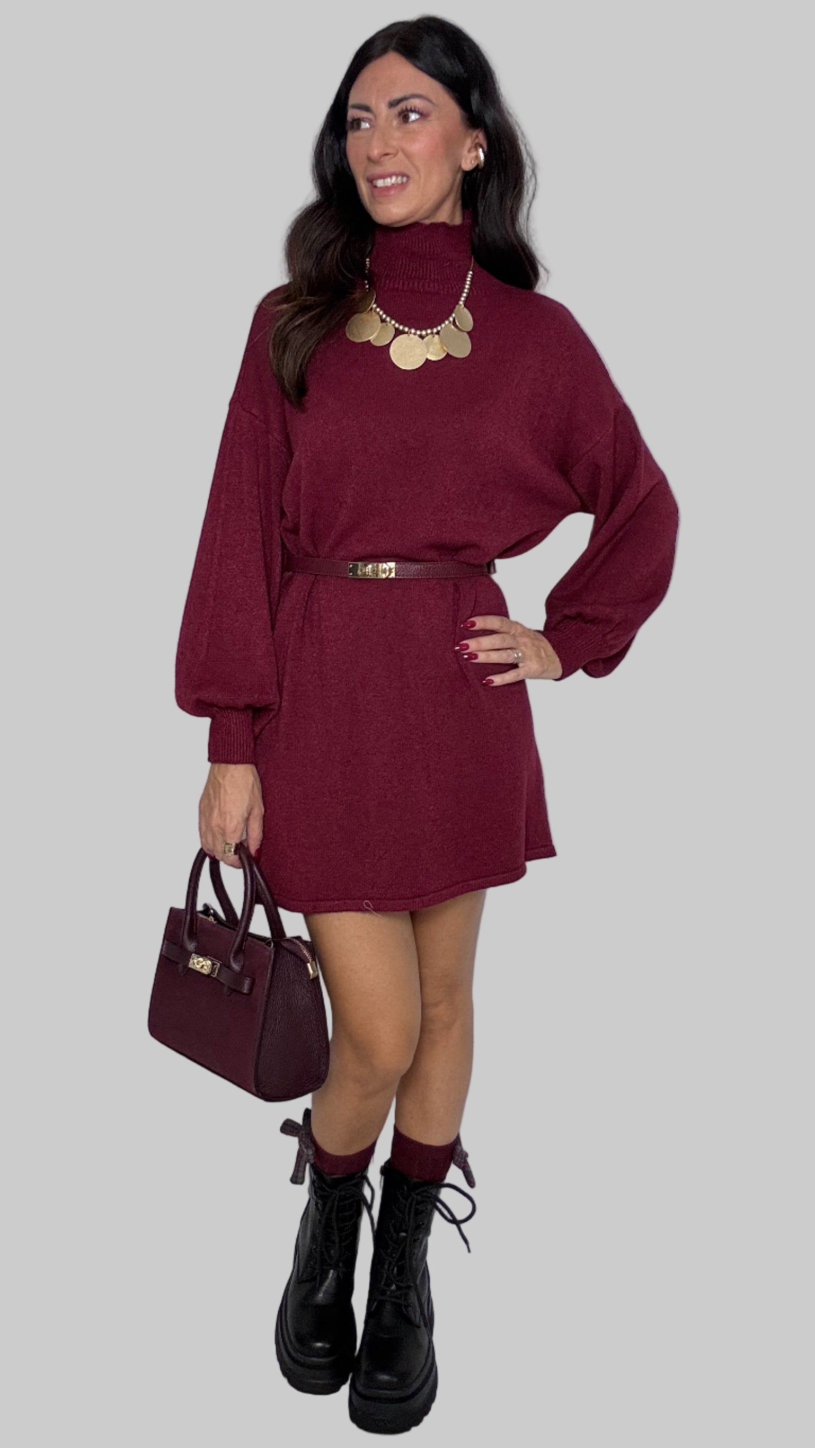 Abito in maglia Veronica vino