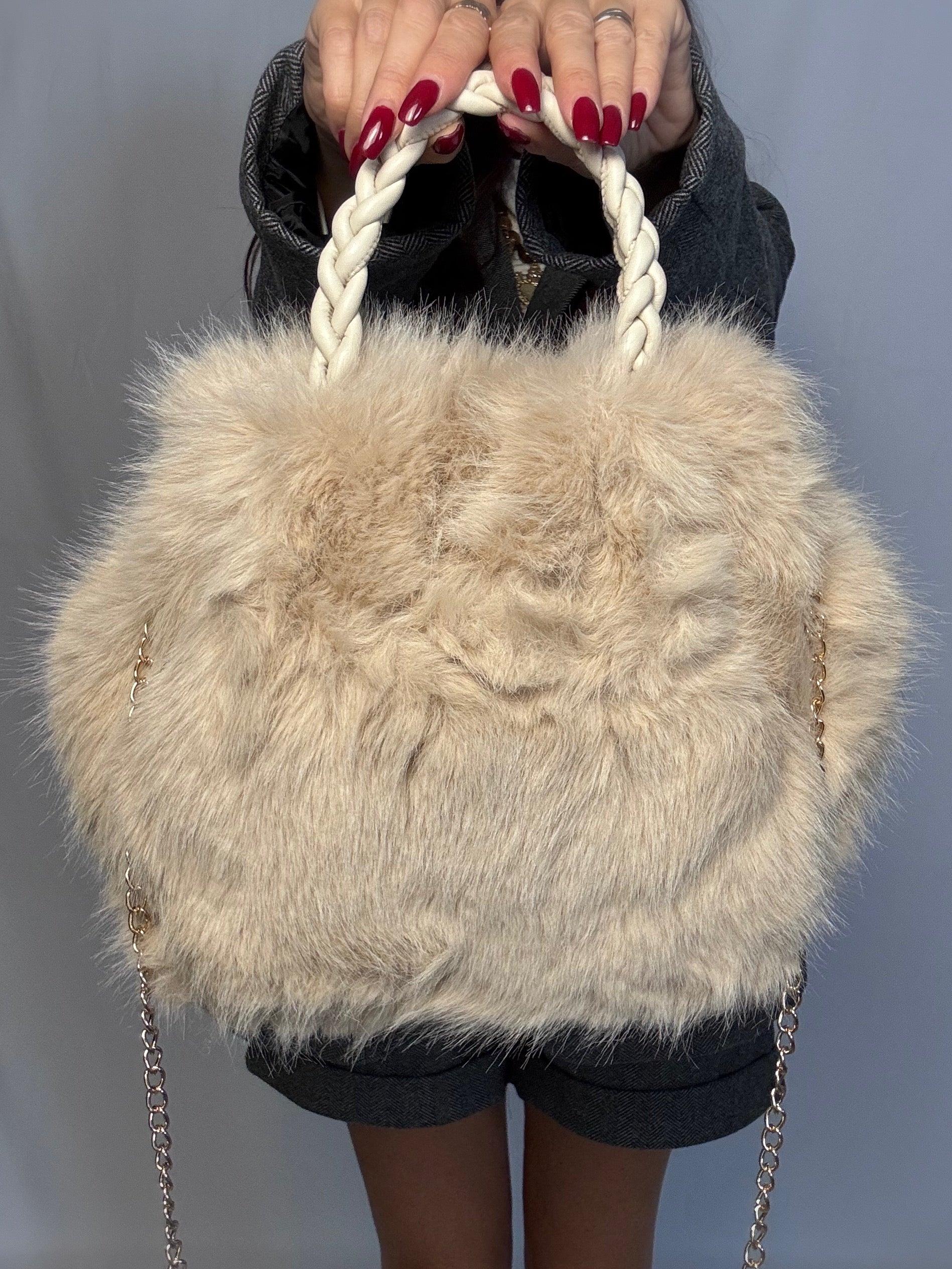 Borsa Fluffy beige
