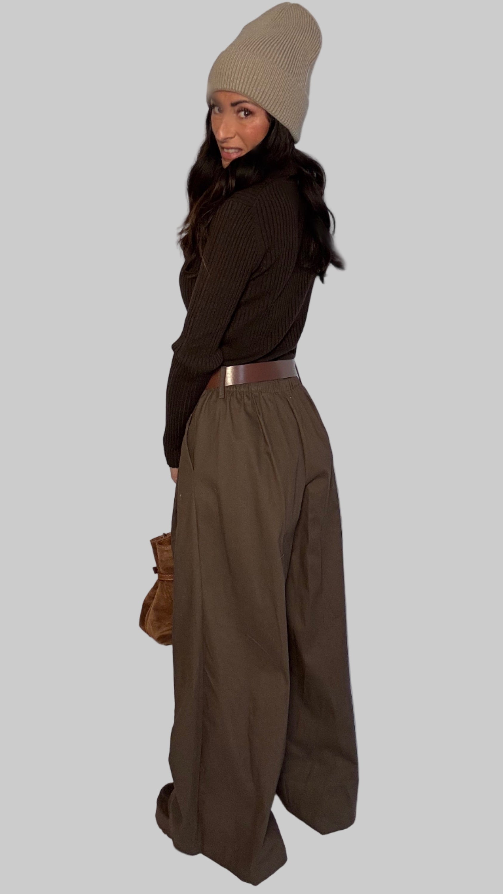 Pantalone West con cintura cioccolato