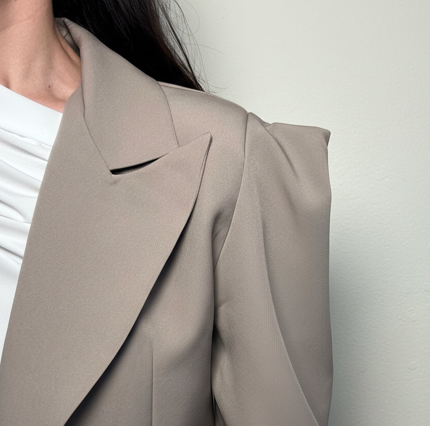 Blazer spalla ampia completo Queen fango