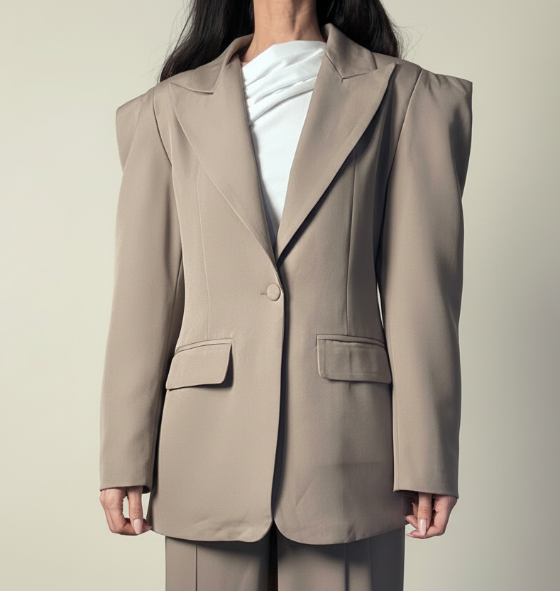 Blazer spalla ampia completo Queen fango