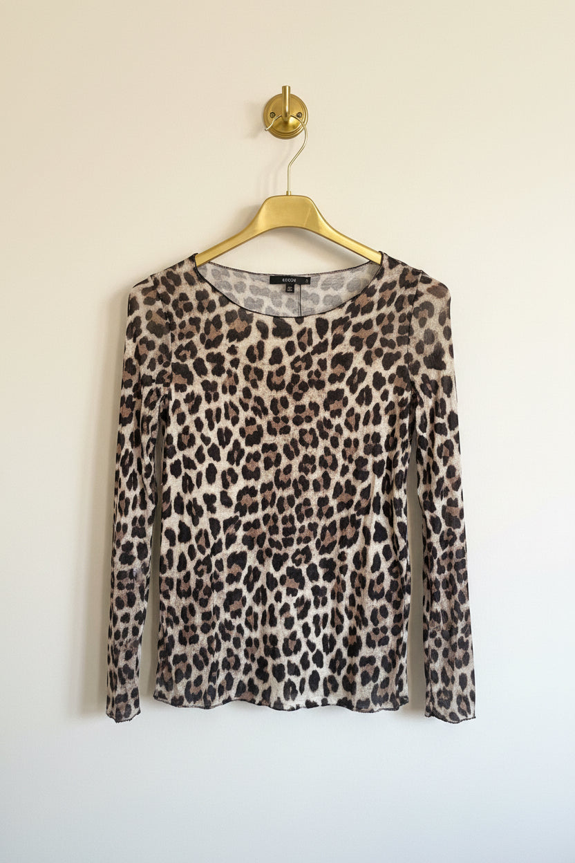Maglia cashmere animalier