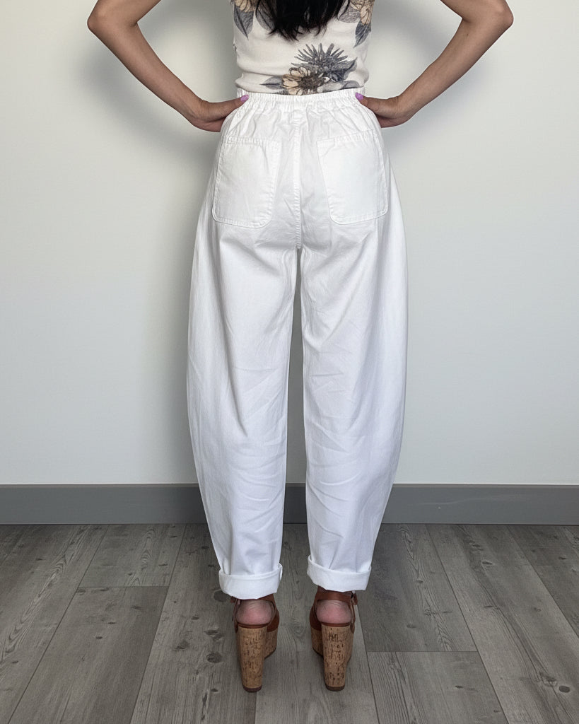 Pantalone 100% cotone Grace bianco