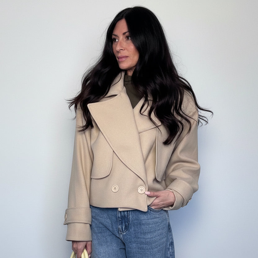 Cappotto corto Zoey beige