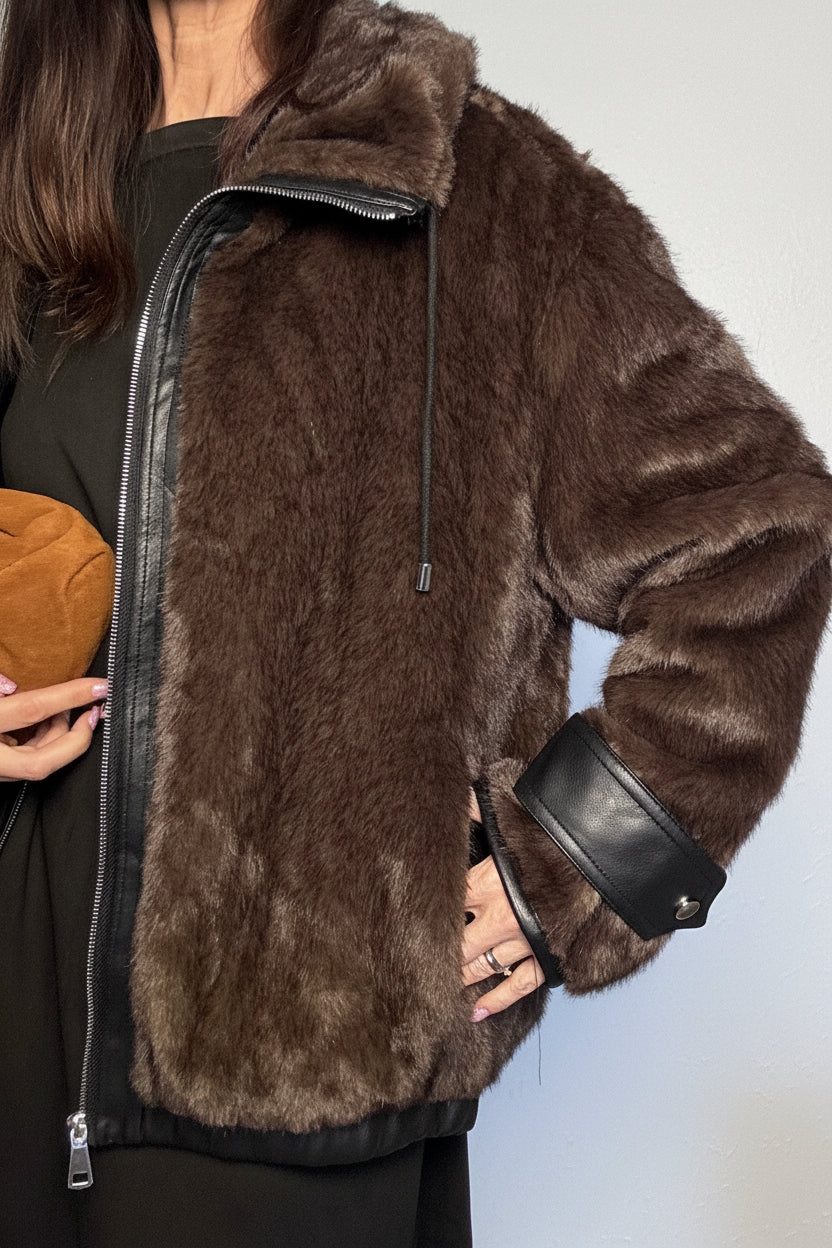 Ecopelliccia Kim cioccolato