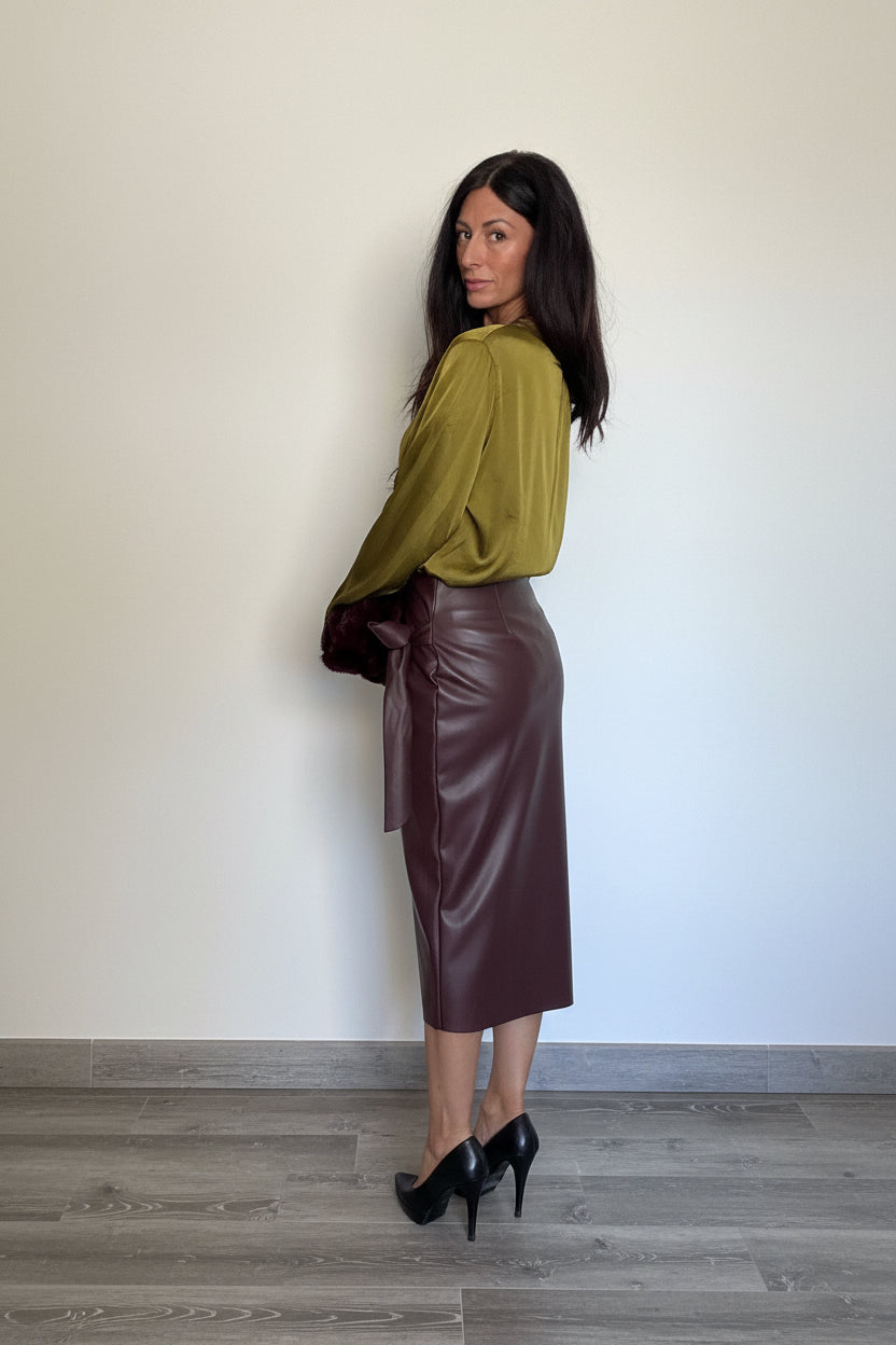 Maglia satin olio