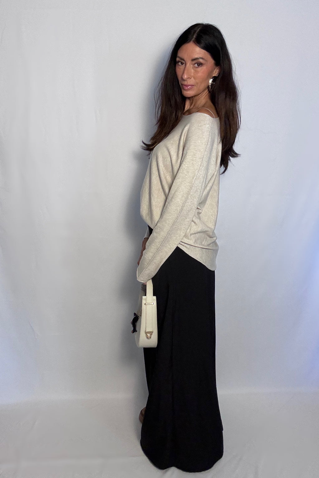 Pantalone Charlotte con cintura nero