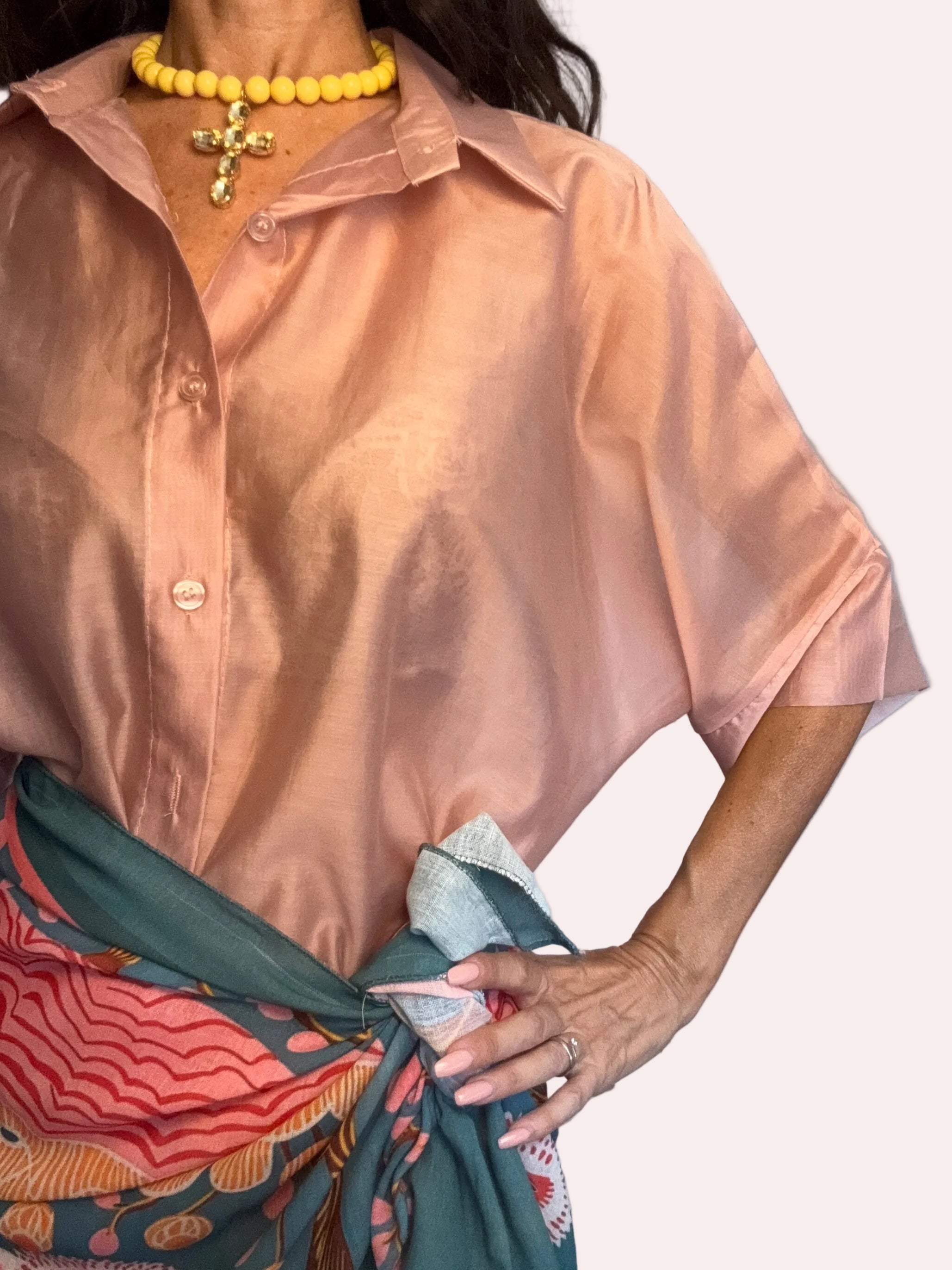 Camicia velata Lady rosa
