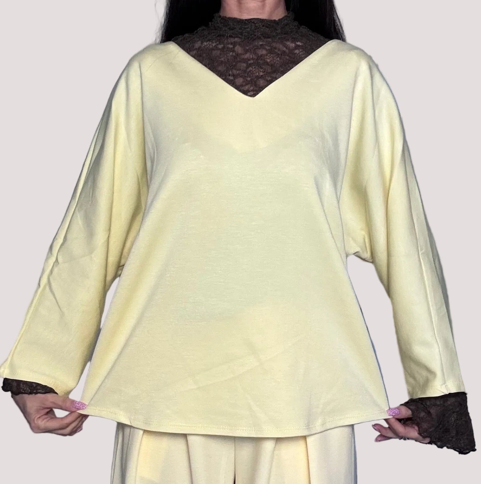 Maglia felpa Fiocco gialla