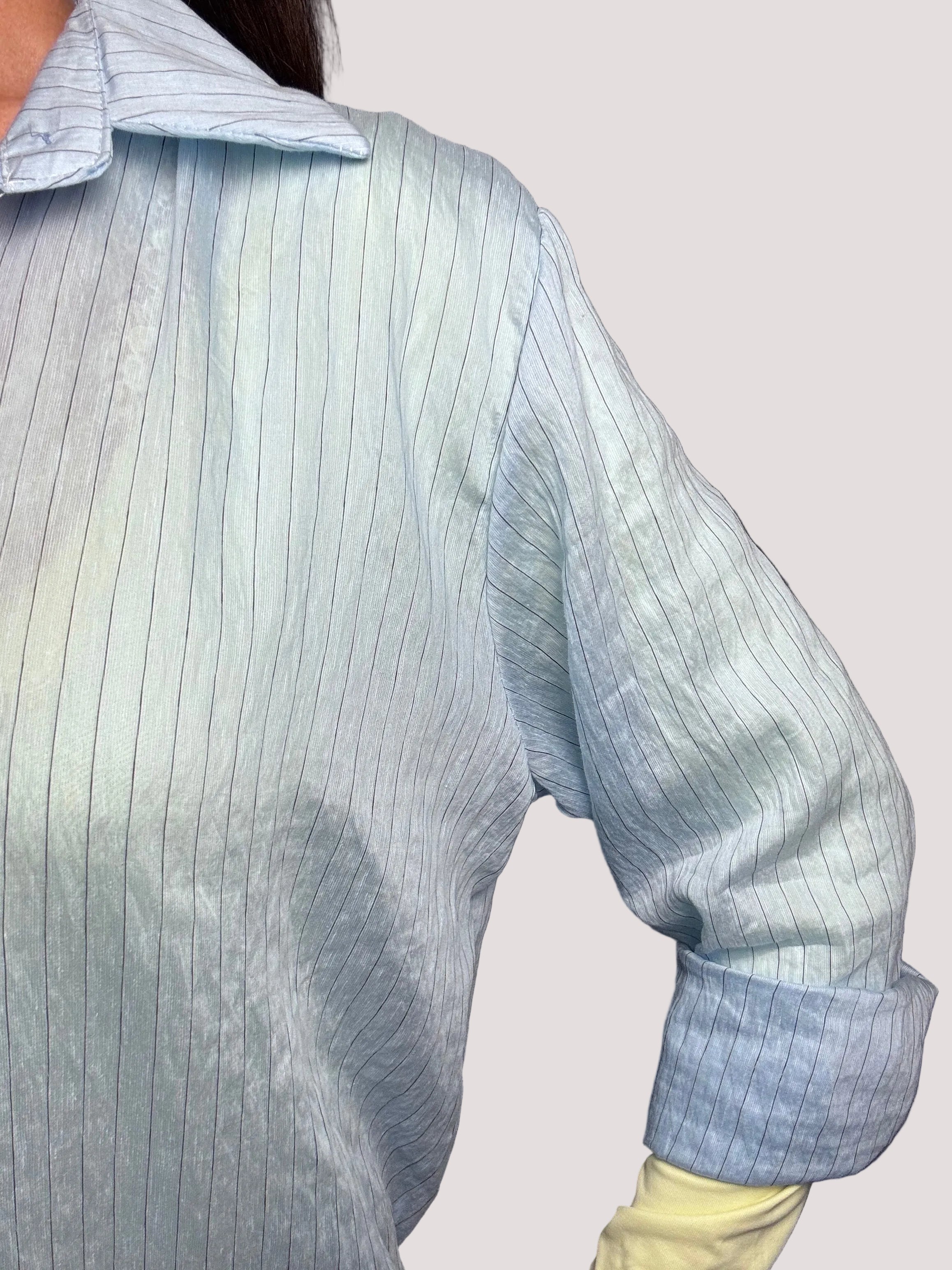 Camicia Gessata azzurra