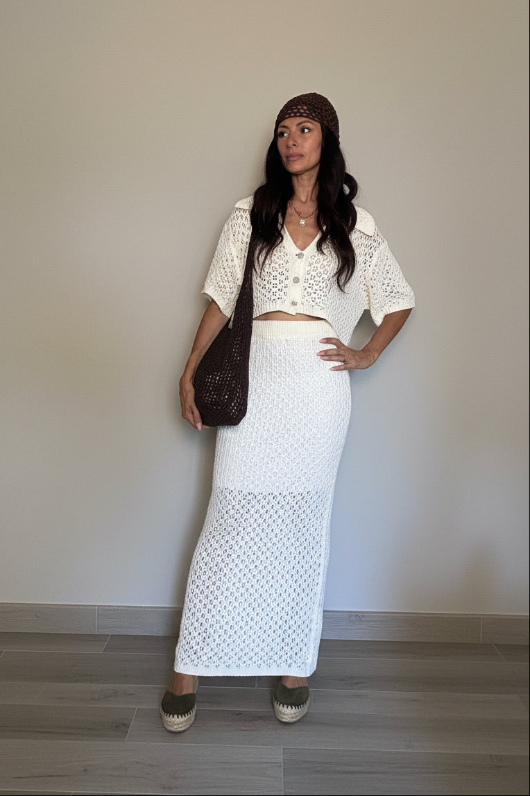 Coordinato Crochet panna