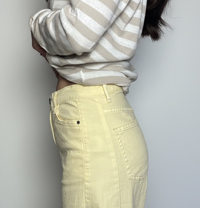 Jeans palazzo Celine giallo