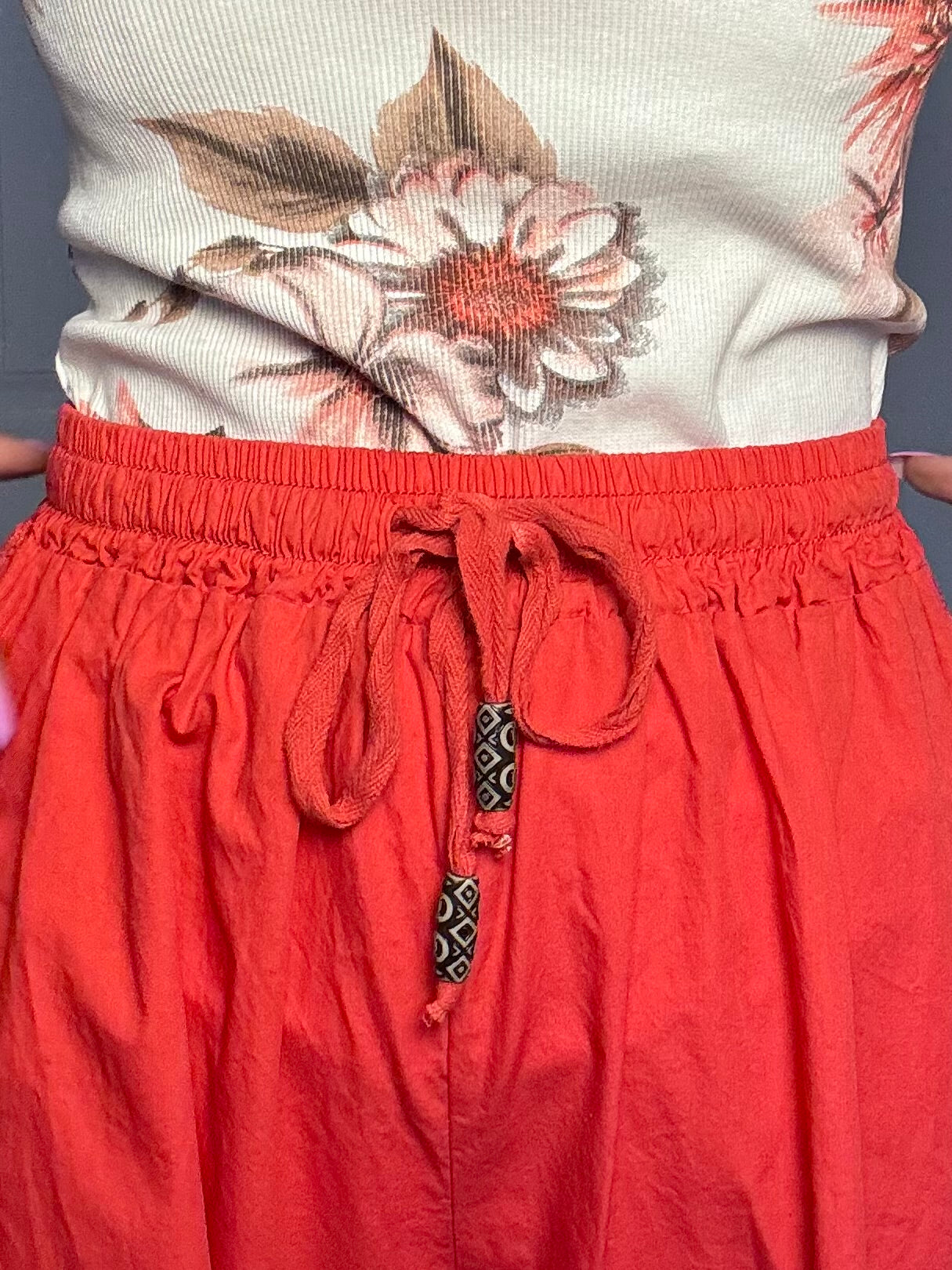 Pantalone 100% cotone Sangallo rosso