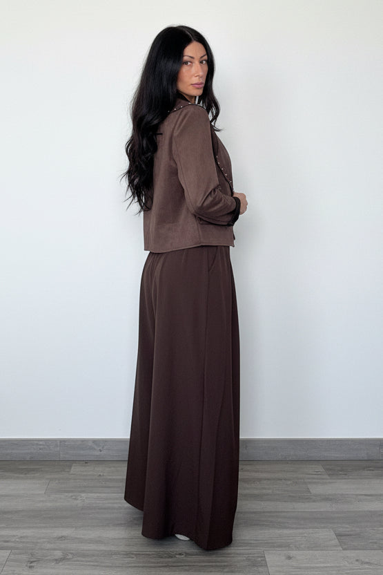 Pantalone April con cintura cioccolato