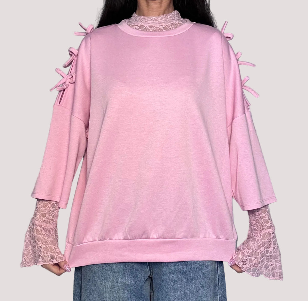 Maglia felpa Fiocchetti rosa