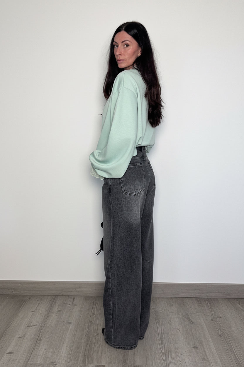 Maglia felpa Sbuffo verde