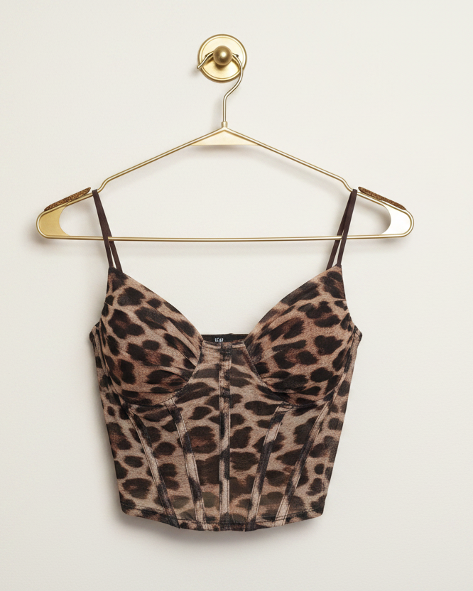 Top velato Animalier