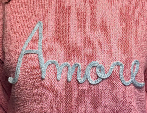 Pull Amore 100% cotone rosa