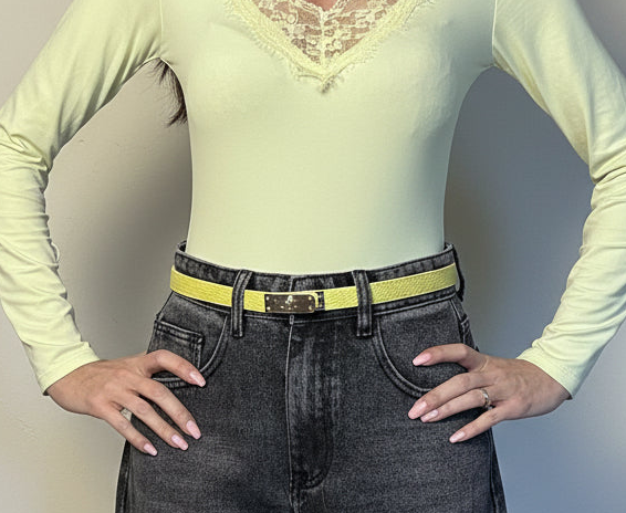 Cintura Hermira in vera pelle Made in Italy