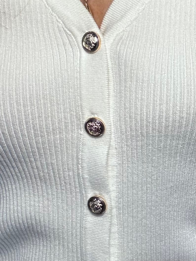 Cardigan Onde bianco