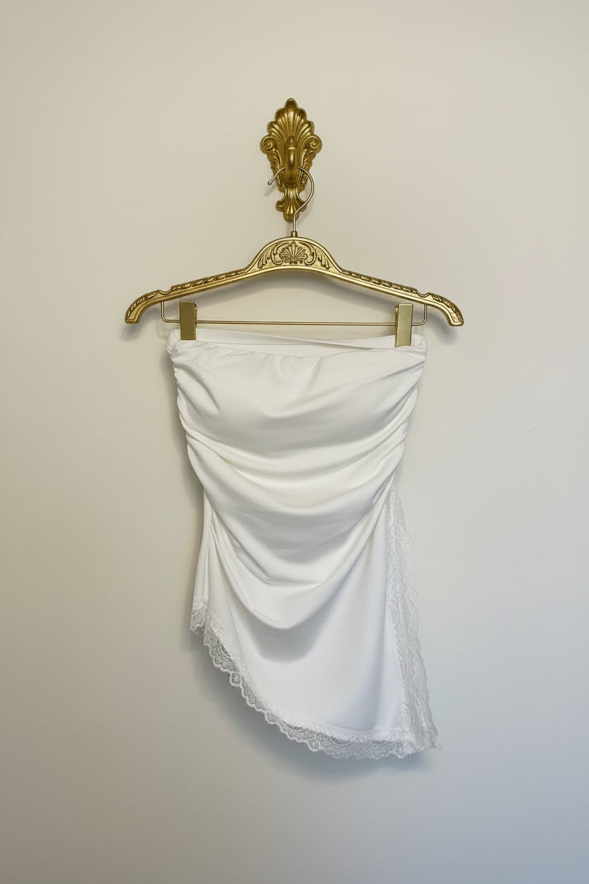 Top fascia pizzo panna