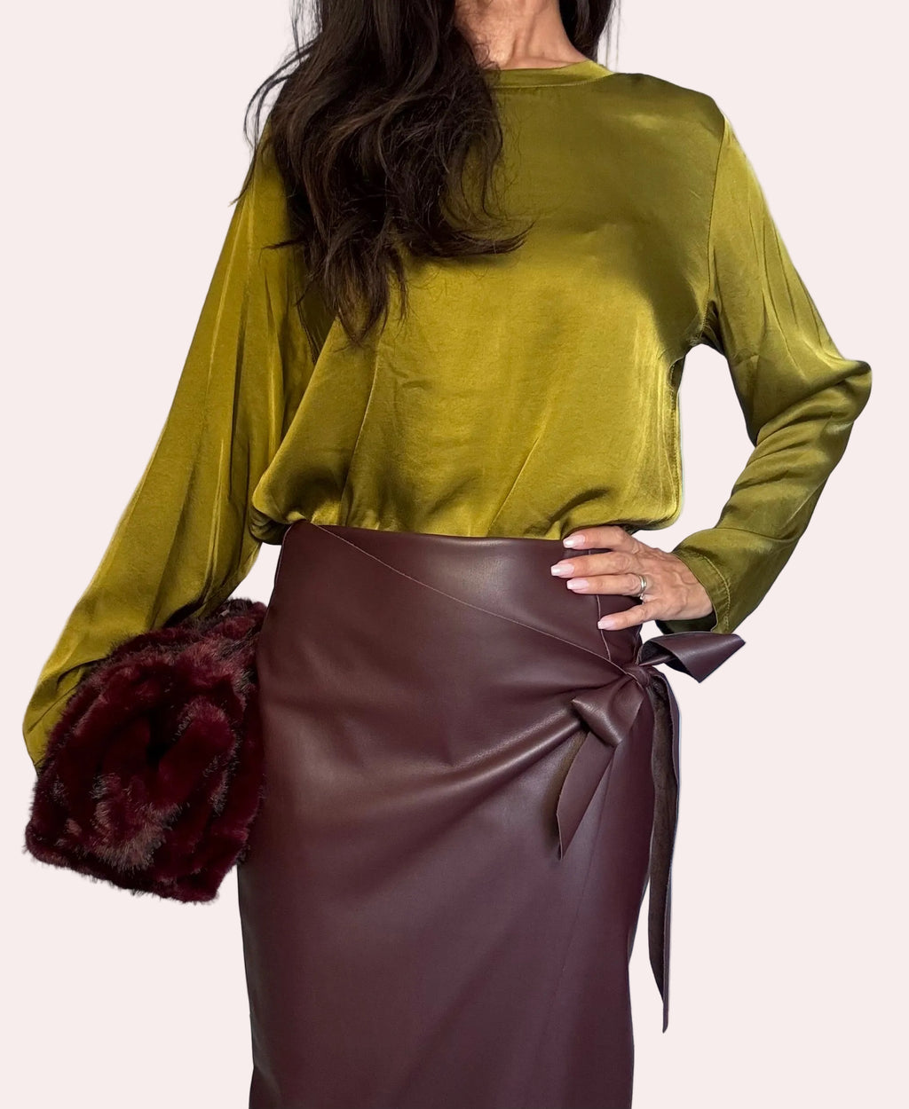 Maglia satin olio