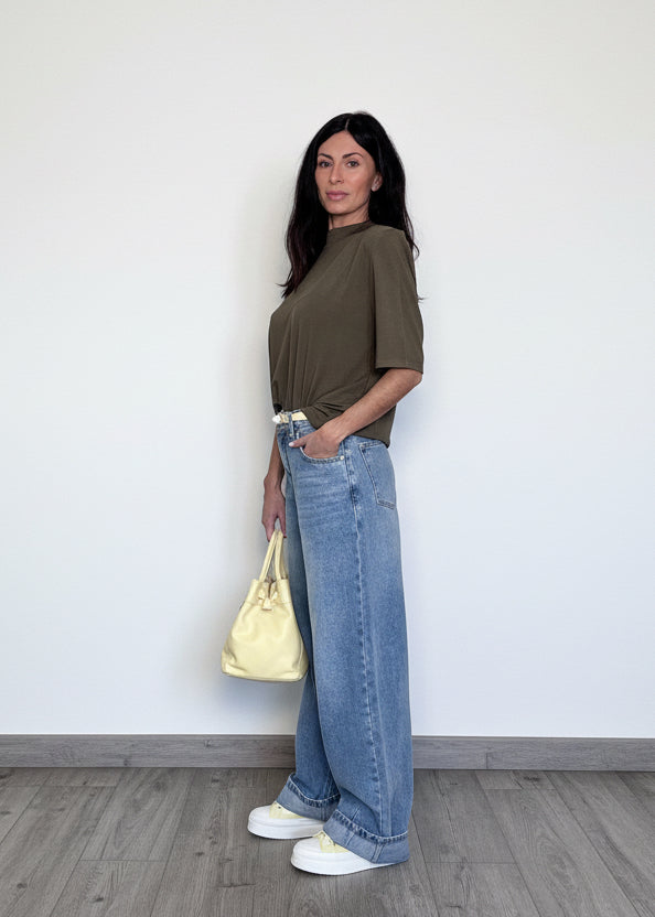 T-shirt maglia Just West oliva