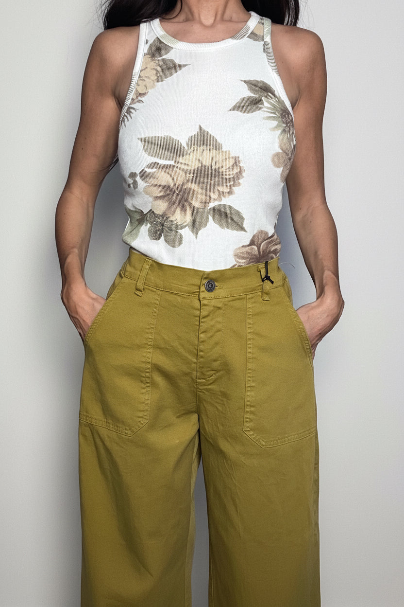 Pantalone 100% cotone Grace olio