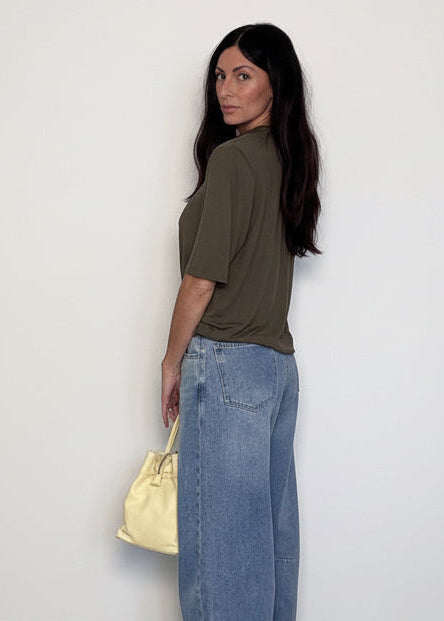 T-shirt maglia Just West oliva