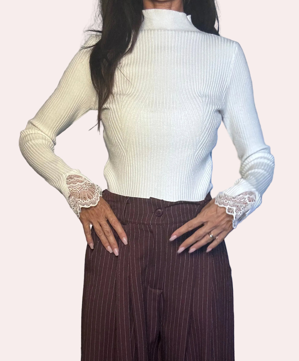 Pantalone Office vino gessato