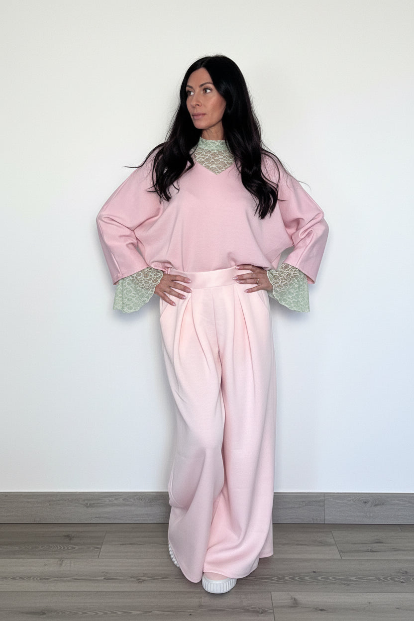 Maglia in pizzo Campanella verde