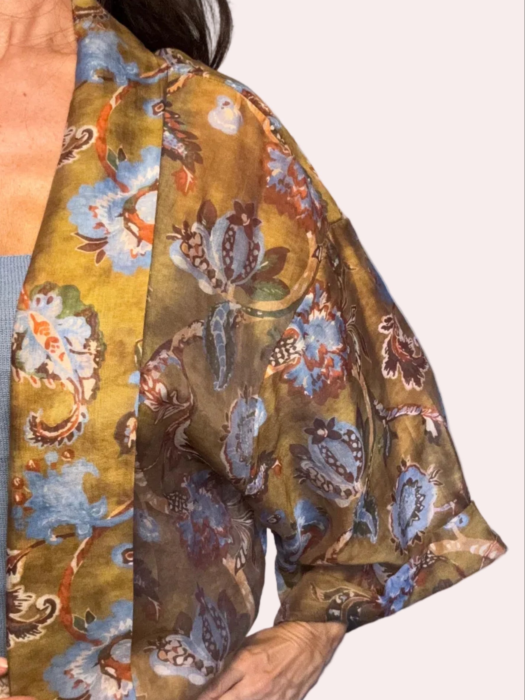 Kimono Kenya verde olio